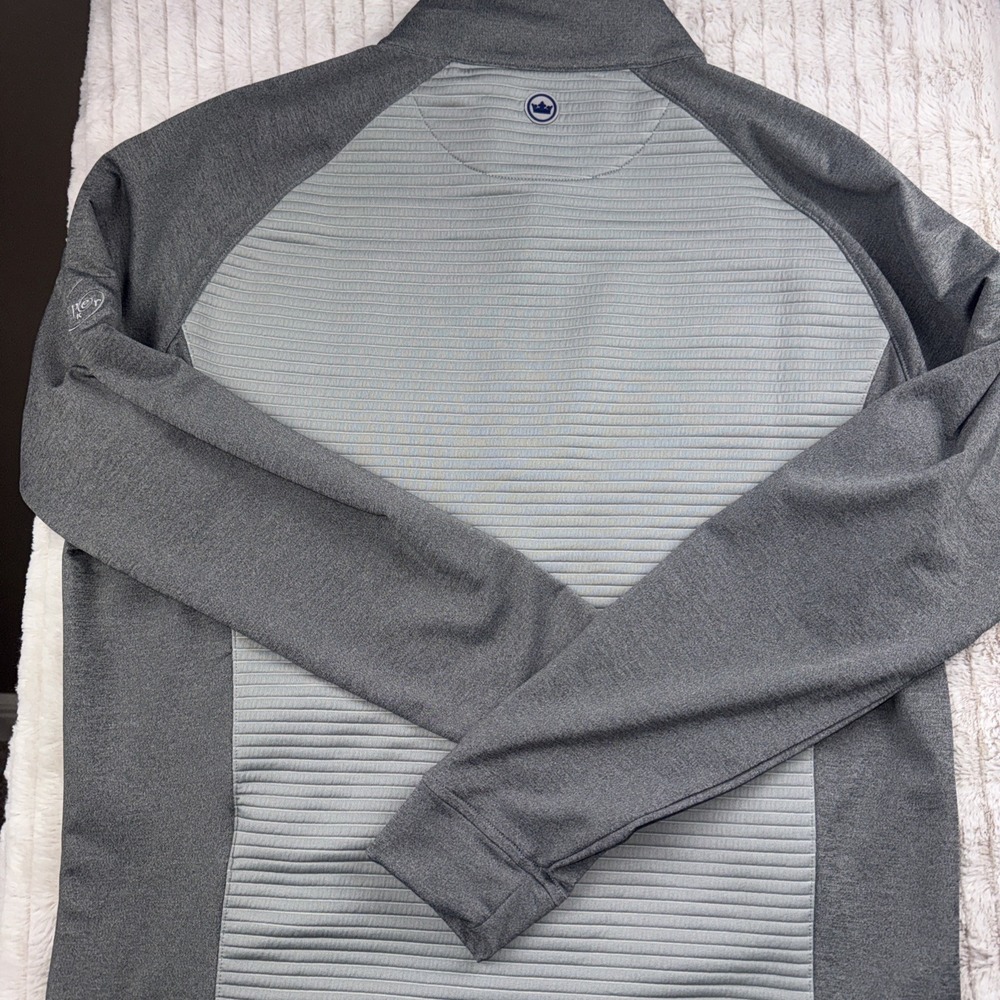 Peter Millar Crown Pemberton LS Zip Golf Jacket Men L Gray Whisper Rock NWOT - Picture 14 of 15